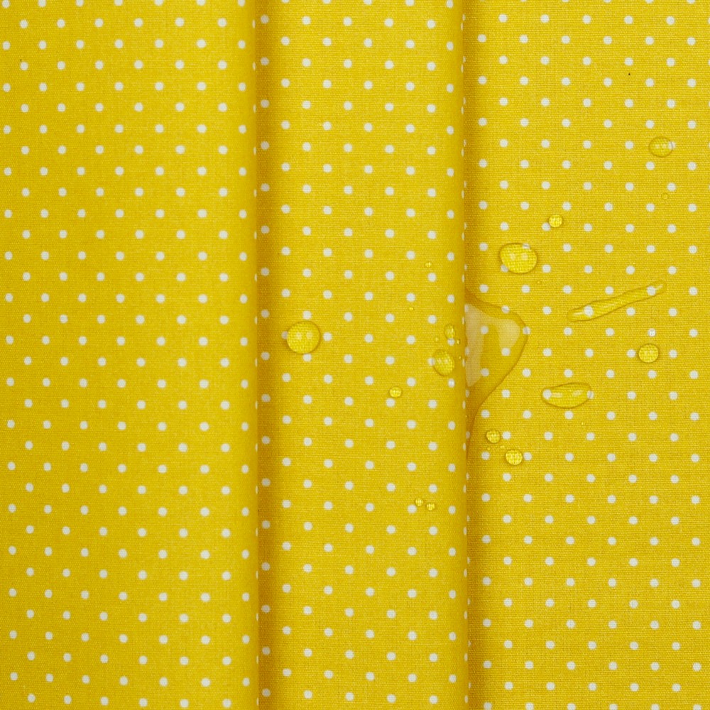 Beschichtete Baumwolle Dots Gelb