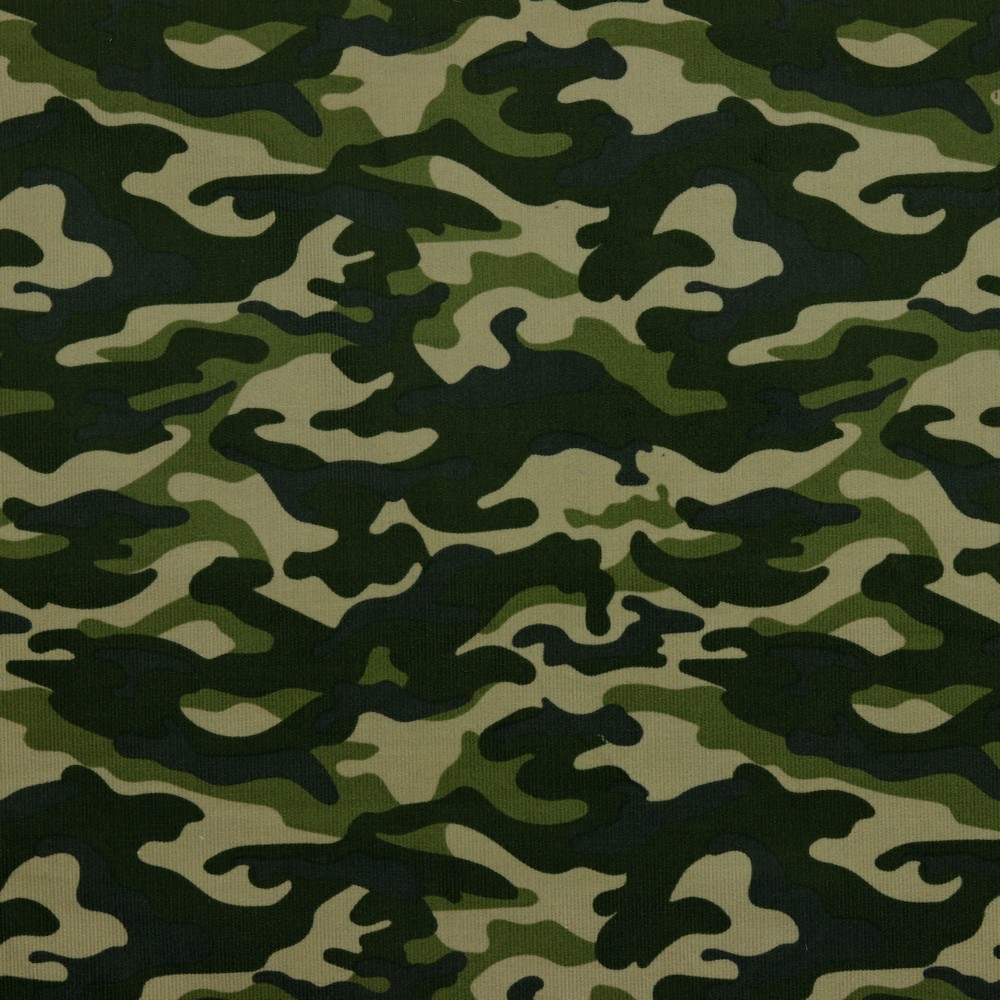 Feincord Camouflage Grün