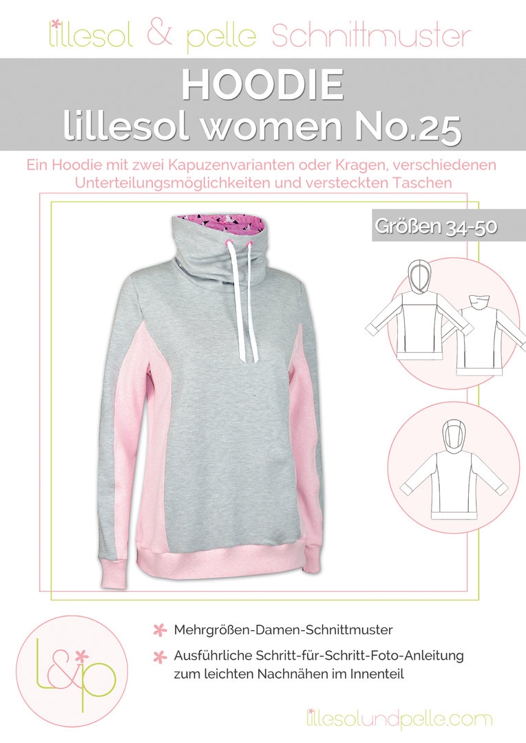 Lillesol & Pelle Papierschnittmuster Women Hoodie Gr. 34 - 50