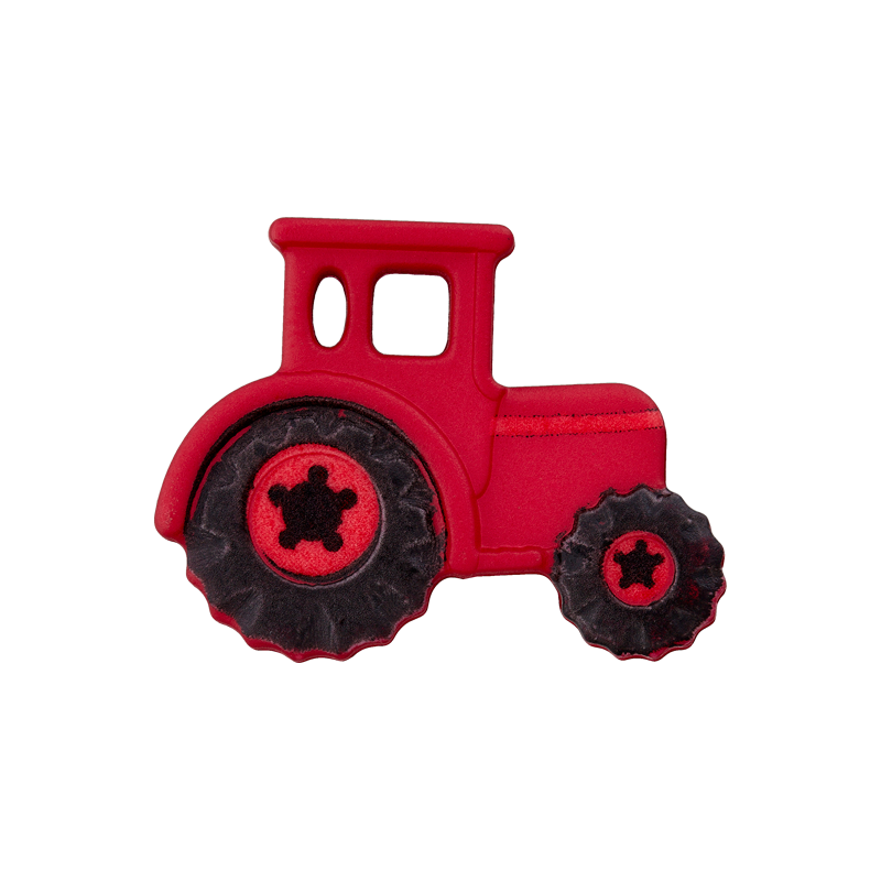 Union Knopf by Prym Kinderknopf mit Öse 23 mm Traktor Rot