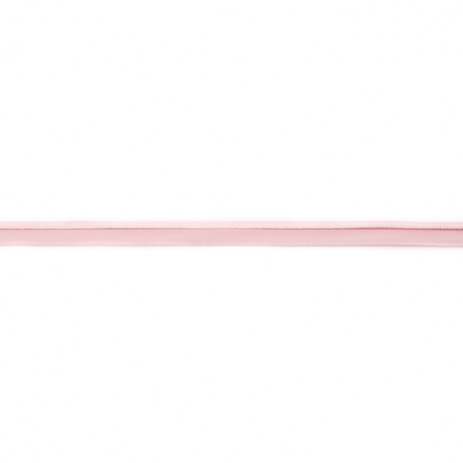 elastisches Glanz-Paspelband Uni Rosa