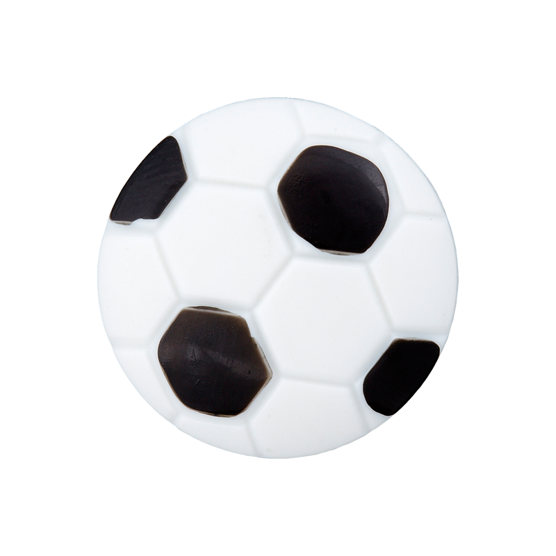 Union Knopf by Prym Kinderknopf mit Öse 18 mm Fußball Schwarz/Weiß