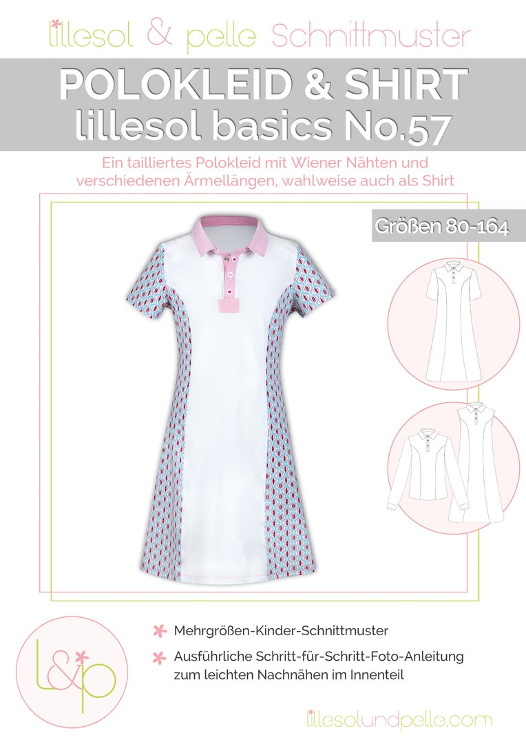 Lillesol & Pelle Papierschnittmuster Basic Polokleid & -Shirt Gr. 80 - 164
