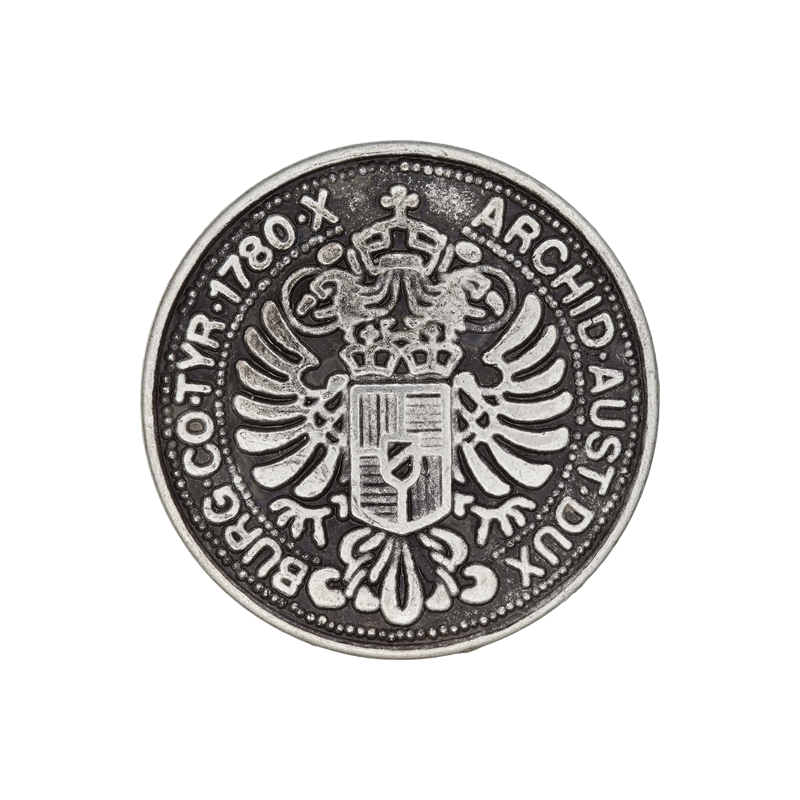 Union Knopf by Prym Metallknopf mit Öse 15 mm Wappen Silber