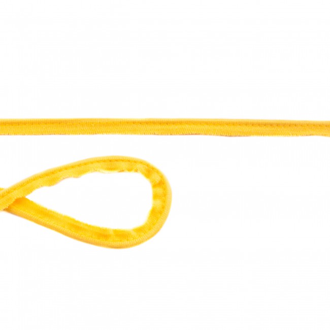 Jersey Paspelband elastisch Uni Gelb