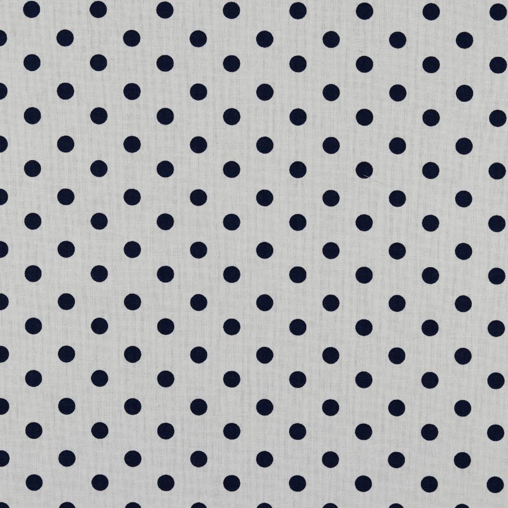 Baumwolle Standard Serie Punkte XL Dunkelblau auf Weiß