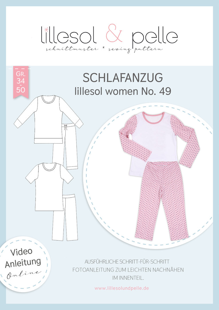 Lillesol & Pelle Papierschnittmuster Women Schlafanzug Gr. 34 - 50