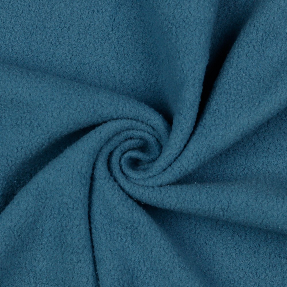 Baumwoll Fleece Uni Jeansblau
