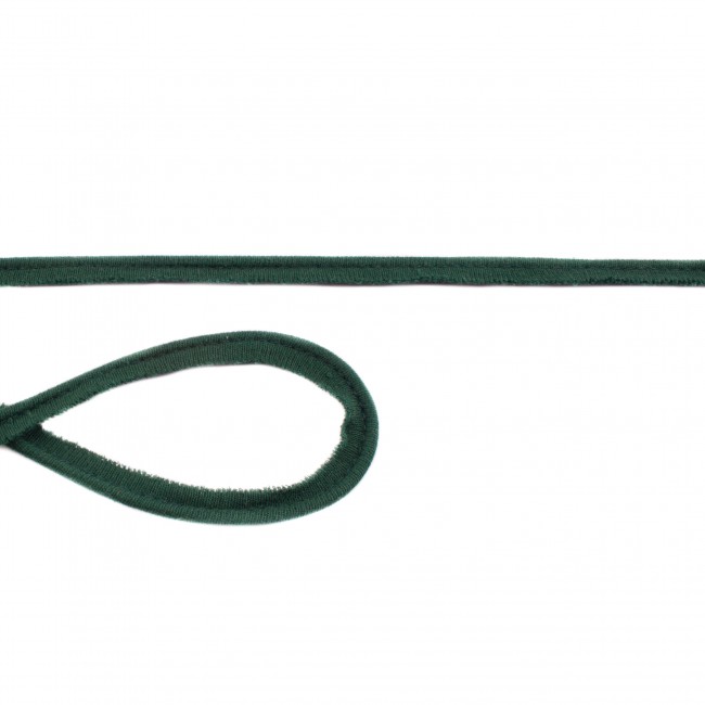 Jersey Paspelband elastisch Uni Dunkelgrün