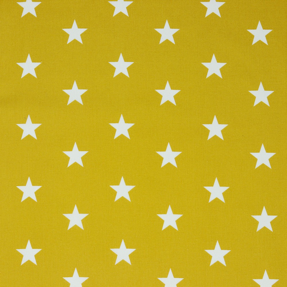 Baumwolle Standard Serie Sterne XL Senfgelb