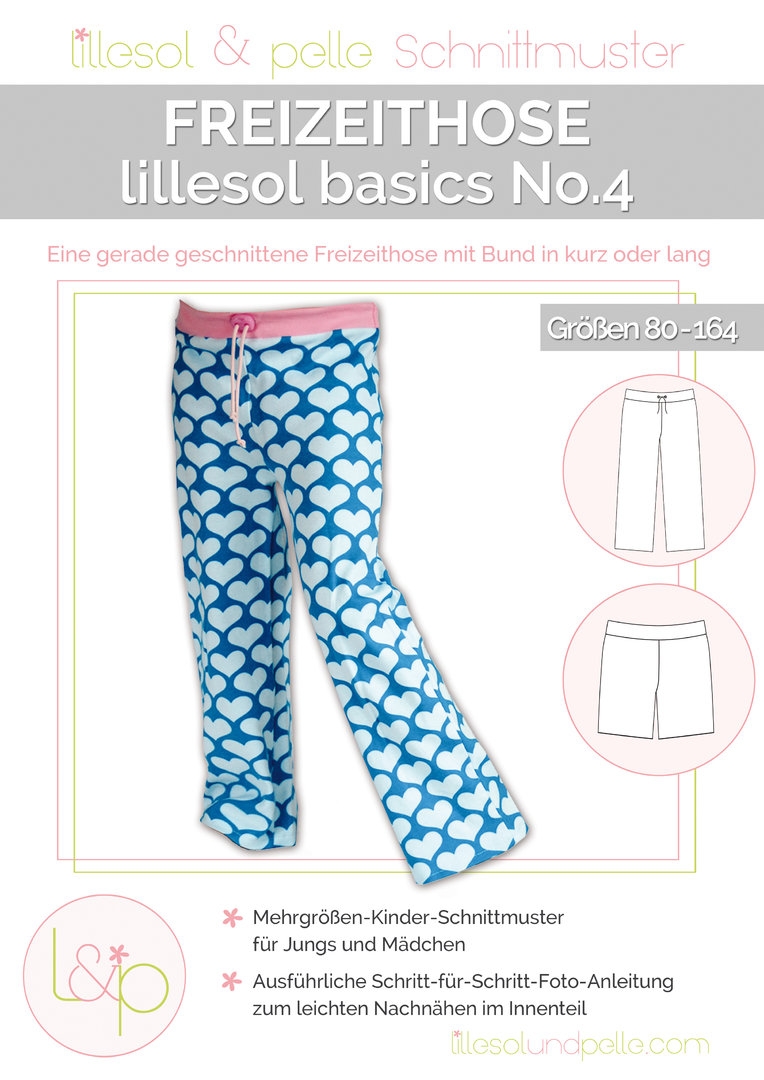 Lillesol & Pelle Papierschnittmuster Basic Freizeithose Gr. 80 - 164