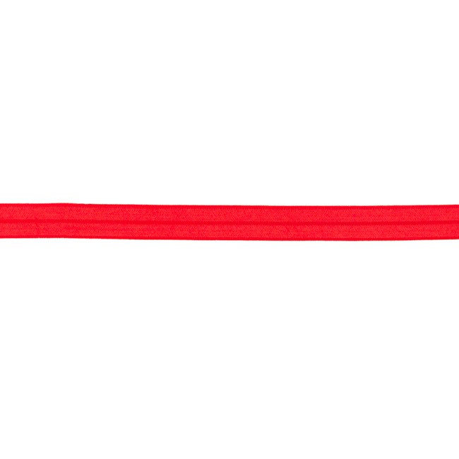 Elastisches Glanz Einfassband Uni Rot