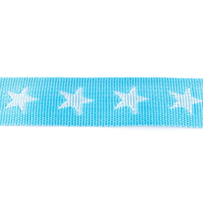 Gurtband Sterne 4 cm Hellblau
