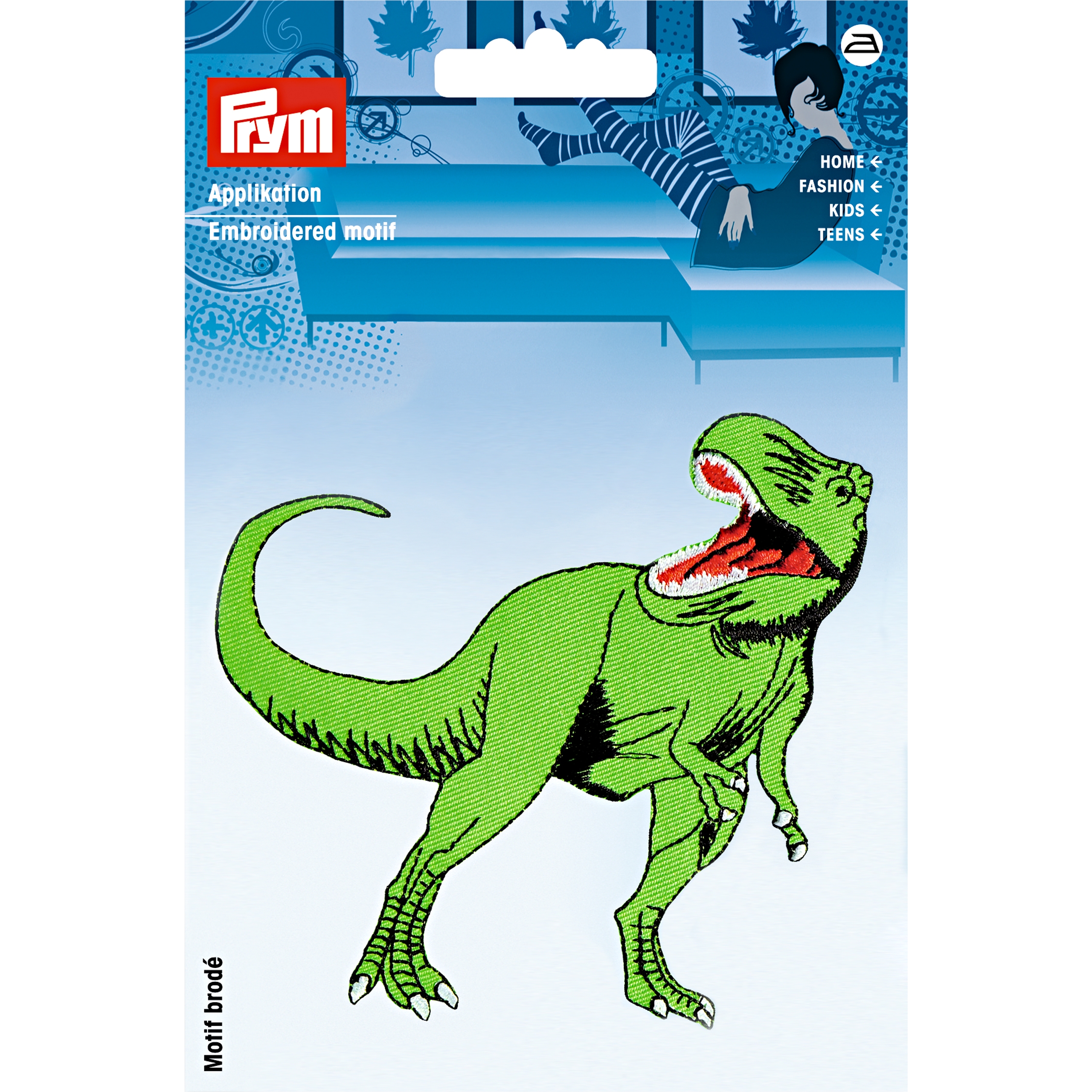 Prym Applikation "Dino T-Rex" groß Grün