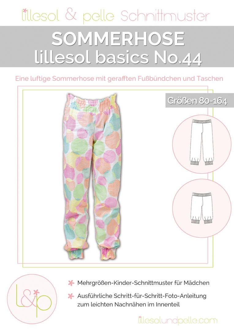 Lillesol & Pelle Papierschnittmuster Basic Sommerhose Gr. 80 - 164
