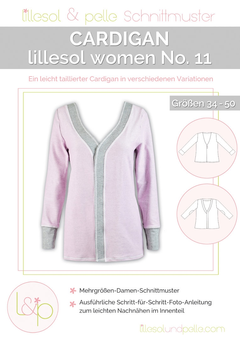 Lillesol & Pelle Papierschnittmuster Women Cardigan Gr. 34 - 50