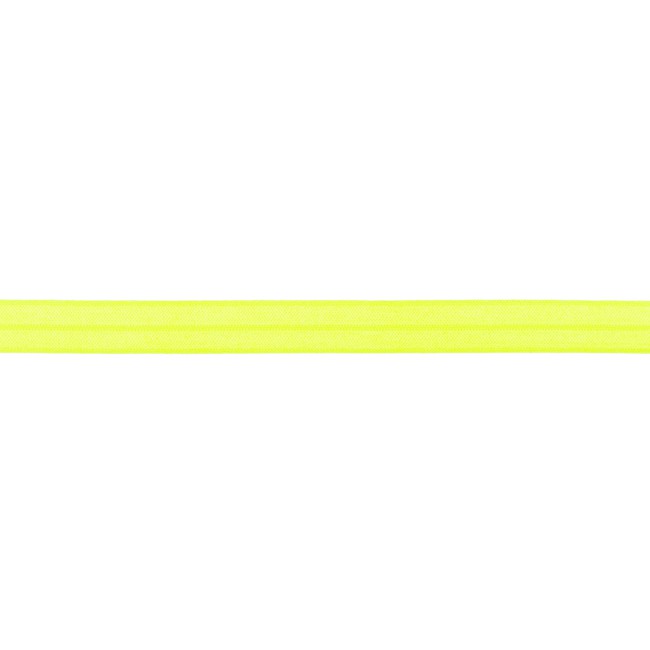 Elastisches Glanz Einfassband Uni Neon Gelb