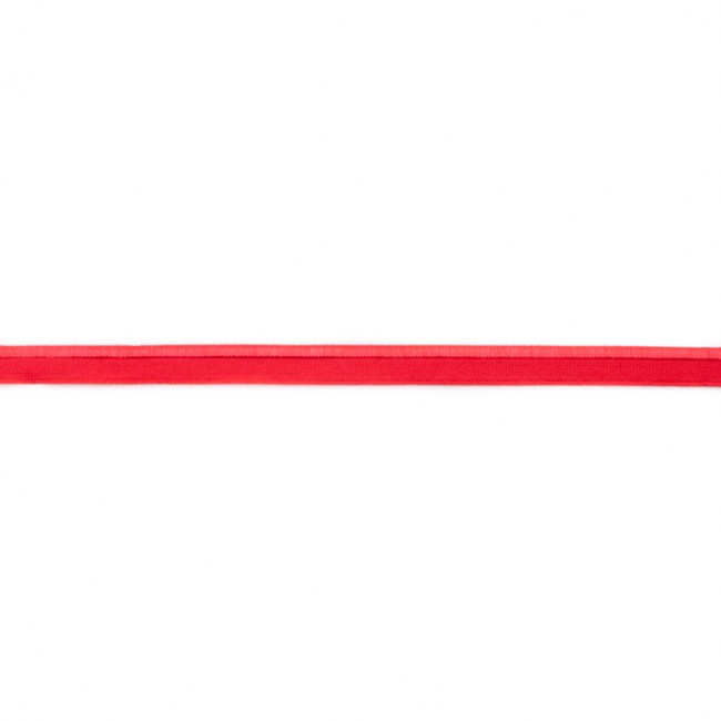 elastisches Glanz-Paspelband Uni Rot