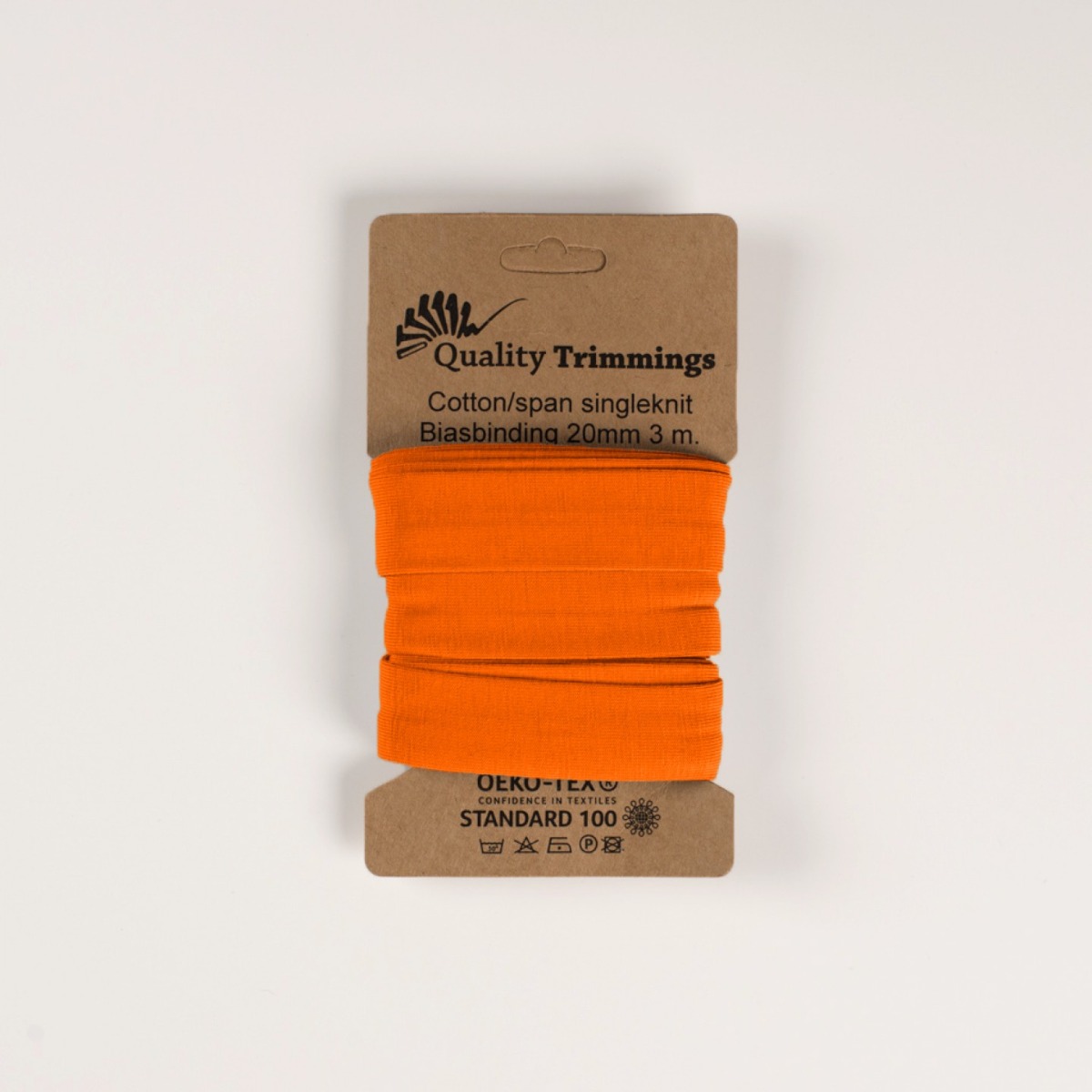 Jersey Einfassband - Schrägband 3 m Orange