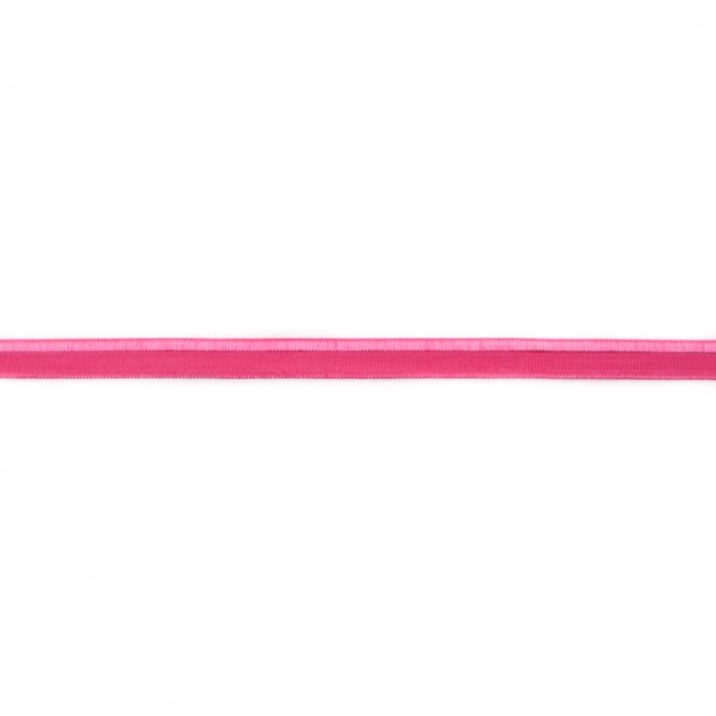elastisches Glanz-Paspelband Uni Pink