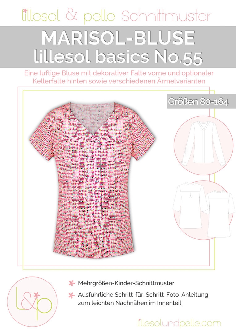 Lillesol & Pelle Papierschnittmuster Basic Marisol-Bluse Gr. 80 - 164