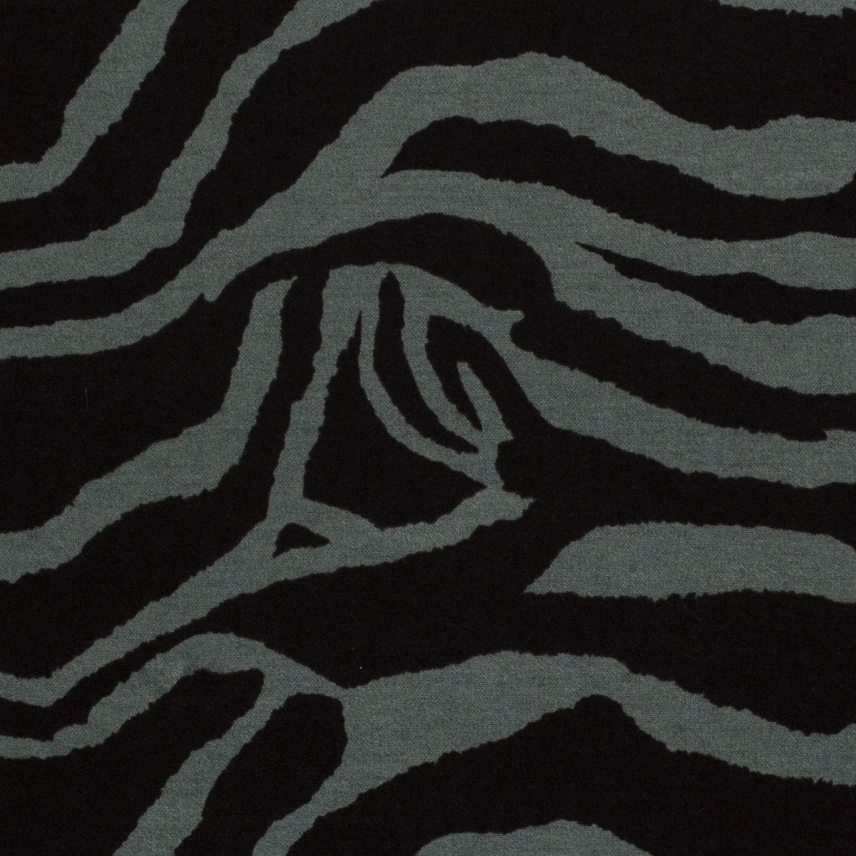 Romanit Jersey Animalprint Zebra Dunkelmint/Schwarz