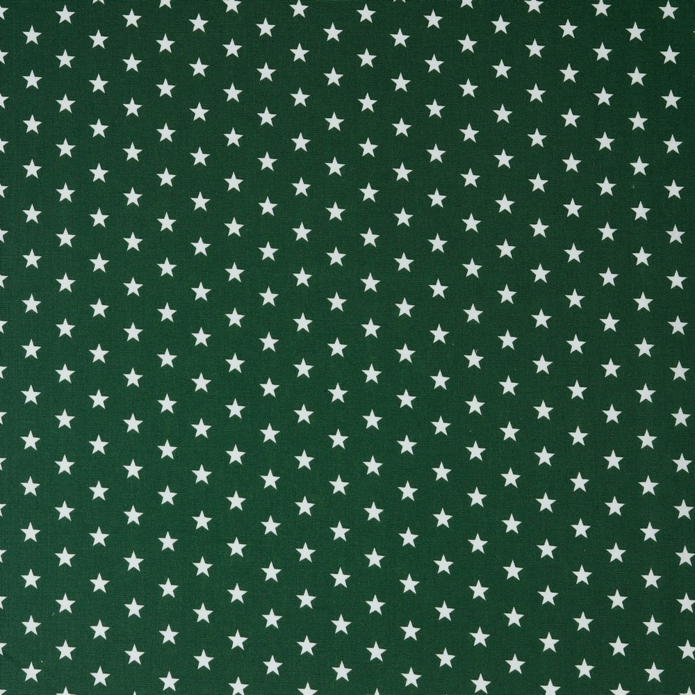 Baumwolle Standard Serie Sterne Mini Dunkelgrün