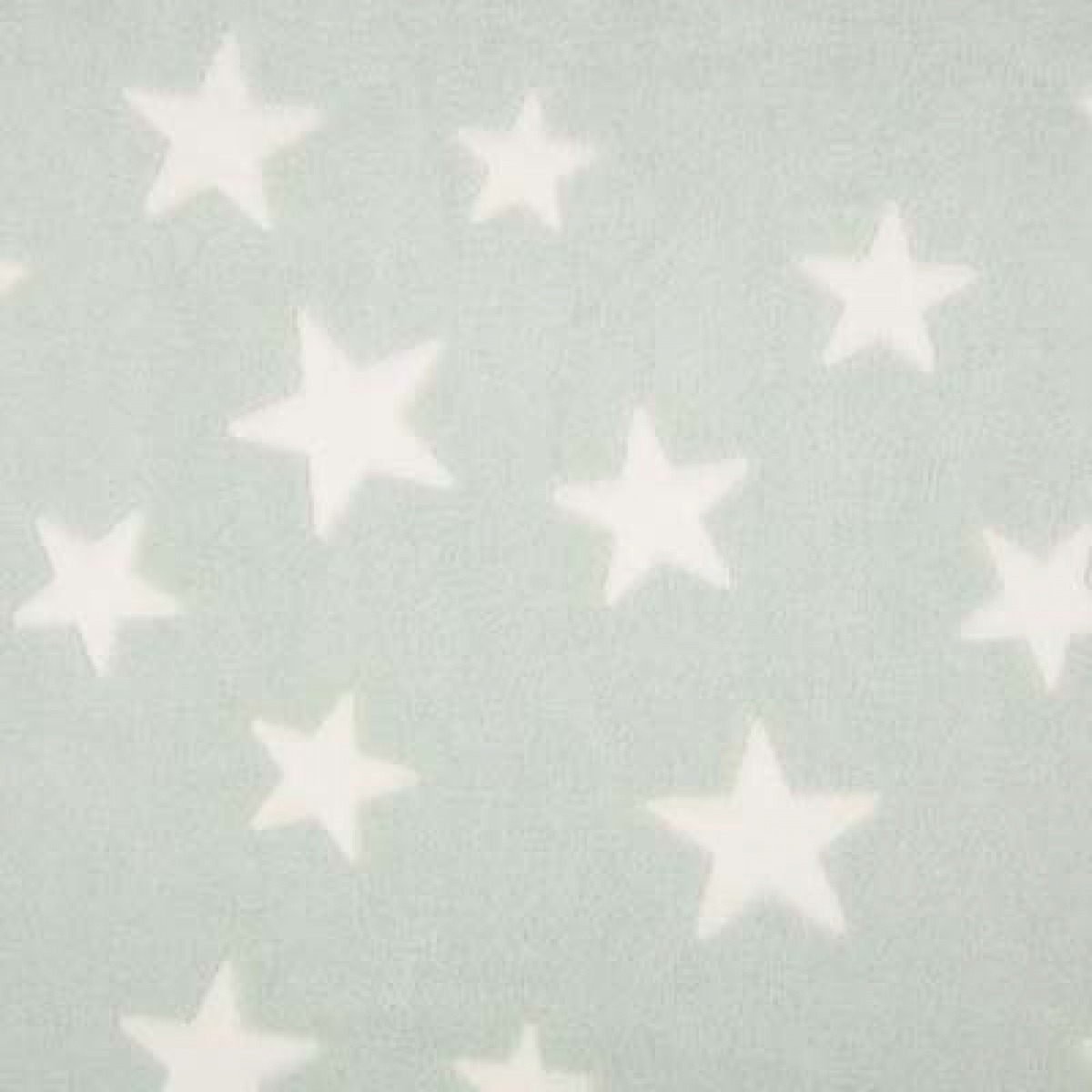Kuschelfleece Weiße Sterne auf Hellmint