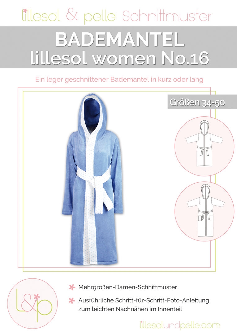Lillesol & Pelle Papierschnittmuster Women Bademantel Gr. 34 - 50