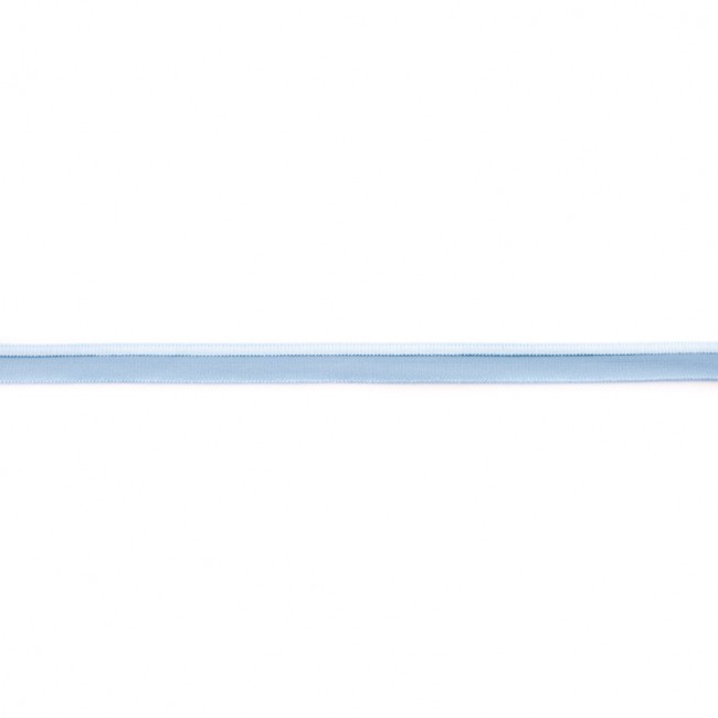 elastisches Glanz-Paspelband Uni Eisblau