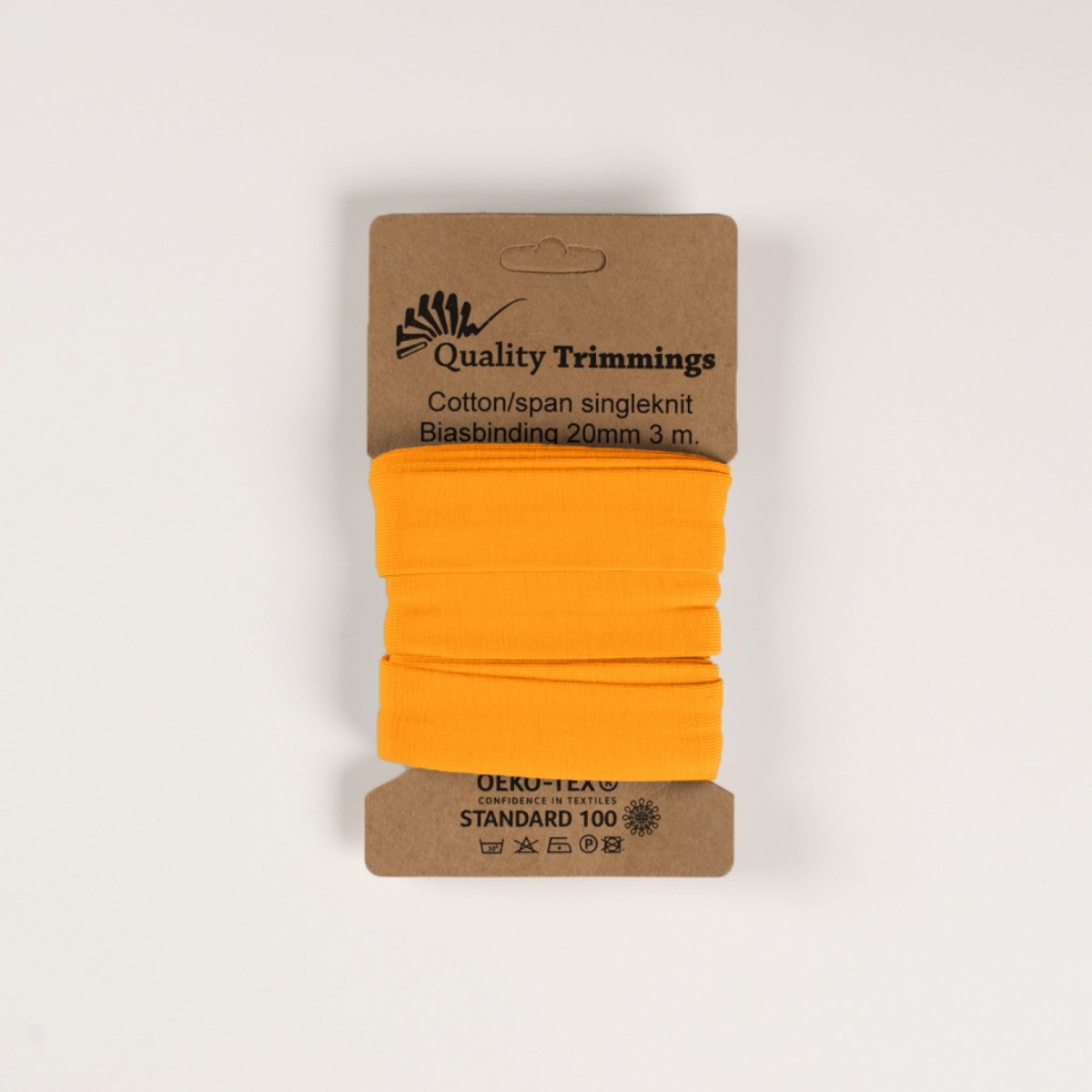 Jersey Einfassband - Schrägband 3 m Gelb