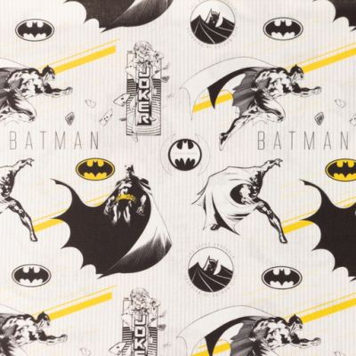 Baumwolle Batman und Joker auf Weiß Lizenz Digital