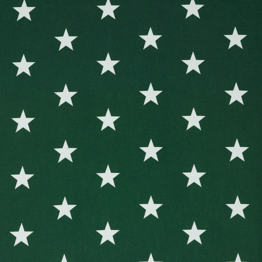 Baumwolle Standard Serie Sterne XL Dunkelgrün